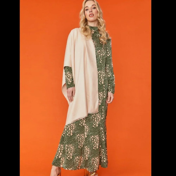 JAYLEY Silk Blend Maxi Dress size S/M - Picture 2 of 8